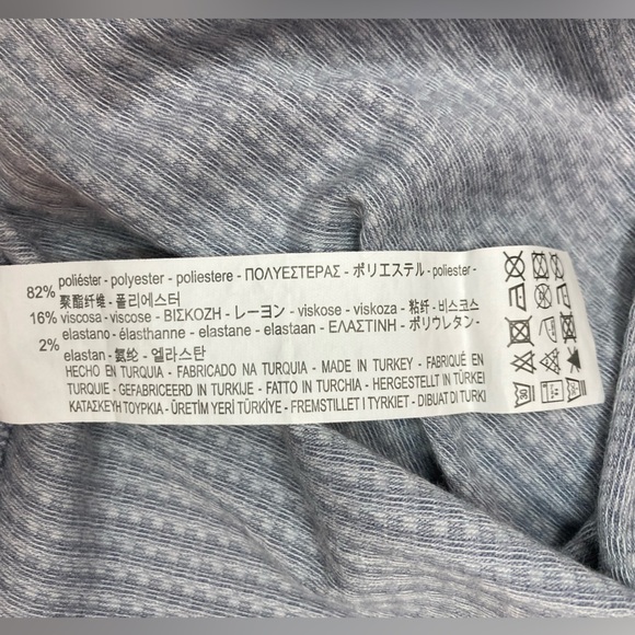 Zara Trafaluc Gingham  Cropped Wrap Top | Blue and White Check | Size M - Picture 8 of 10